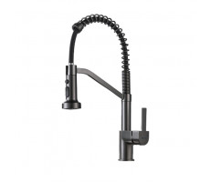 Смеситель для кухни с гибким изливом Shevanik S963T, оружейная сталь