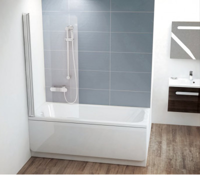 Шторка для ванны распашная Ravak CVS1 80х150 цвет профиля хром 7QL40C00Z1 Шторка для ванны распашная Ravak CVS1 80х150 цвет профиля хром 7QL40C00Z1