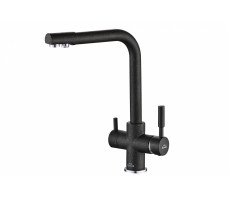 Смеситель для кухни ZORG STEELHAMMER SH 552 BLACK CR черный металл/хром Смеситель для кухни ZORG STEELHAMMER SH 552 BLACK CR черный металл/хром