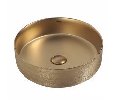 Раковина накладная ABBER Bequem AC2109BGM золото матовое 