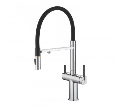 Смеситель для кухни с подключением фильтра для воды Rose R358, хром