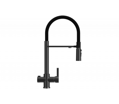 Смеситель для кухни Ulgran Classi U-026 черный матовый 