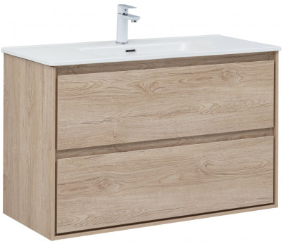 Тумба с раковиной Aquanet Милан 100 цв. дуб светлый 00340170 Тумба с раковиной Aquanet Милан 100 цв. дуб светлый 00340170