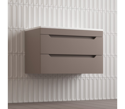 Тумба подвесная Style Line Остин под раковину Фортуна 80 2 ящ тауп темный эмаль PLUS ЛС-00002406-1 Тумба подвесная Style Line Остин под раковину Фортуна 80 2 ящ тауп темный эмаль PLUS ЛС-00002406-1