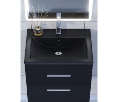 Раковина для ванной кварцевая Uperwood Foster Quartz 60х40,5х16,5 см, черная матовая, космос 291030054 Раковина для ванной кварцевая Uperwood Foster Quartz 60х40,5х16,5 см, черная матовая, космос 291030054