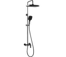 Душевая система TOKITO RAIN вороненая сталь (TOK-RAI-1022GM) 