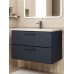 Тумба c раковиной Uperwood Foster NEW 80 см, подвесная, черная KFosterNEW80b 