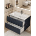 Тумба c раковиной Uperwood Foster NEW 80 см, подвесная, черная KFosterNEW80b 