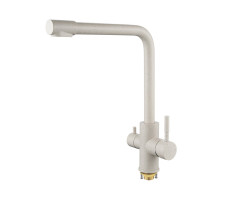Смеситель для кухни с подключением фильтра Shevanik S868X, песочный