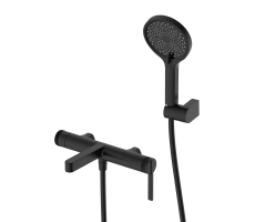 Смеситель для ванны с душем DQ Bonn короткий излив черный DA1703205 