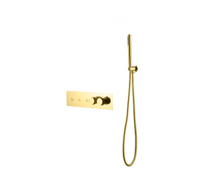 Смеситель FUSION TERMO с ручным душем GOLD Boheme 131-SYS-G золото