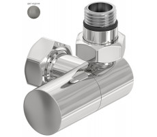 Вентиль Сунержа 3D G 1/2" НР х G 3/4" НГ правый цилиндр цвет-RAL 9007 Серо-алюминиевый 9007-1403-1234 