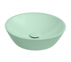 Раковина ISVEA SistemaY Soft накладная ШГВ 450*450*120 отверстия для смесителя отсутствуют цвет мятно-зеленый матовый 10SY66045-2T 