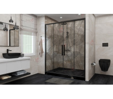 Душевая дверь в нишу AvaCan FB2 170-190 черный 