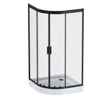 Душевое ограждение 100x100 см, без поддона AM.PM Gem W90G-401-100BT Стекло прозрачное; профиль черный 