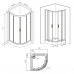 Душевое ограждение 100x100 см, без поддона AM.PM Gem W90G-401-100BT Стекло прозрачное; профиль черный 