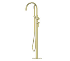 Смеситель ABBER Wasser Kreis 316 AF8115BG напольный для ванны, золото брашированное 