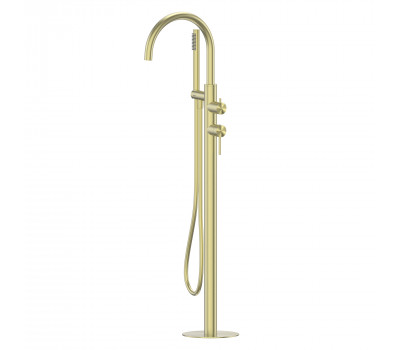 Смеситель ABBER Wasser Kreis 316 AF8115BG напольный для ванны, золото брашированное 