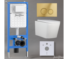 Комплект 3в1 IBERICA BLANCA инсталляция SILENCIO, унитаз TOLEDO ALTO белый, кнопка смыва ESTI-O золото глянцевое (IB001.TLA.234.826) Комплект 3в1 IBERICA BLANCA инсталляция SILENCIO, унитаз TOLEDO ALTO белый, кнопка смыва ESTI-O золото глянцевое (IB001.TLA.234.826)