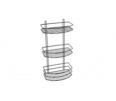 Полка Fixsen овальная трехэтажная черная FX-720B-3 