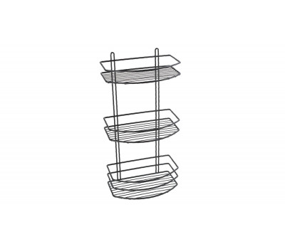 Полка Fixsen овальная трехэтажная черная FX-720B-3 