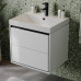 Тумба для ванной 60 см с ящиками Teymi Vinga Black без фасада белая с черной окантовкой T60859 Тумба для ванной 60 см с ящиками Teymi Vinga Black без фасада белая с черной окантовкой T60859