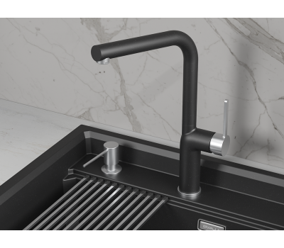 Смеситель для кухни GRANULA 9502, ШВАРЦ 