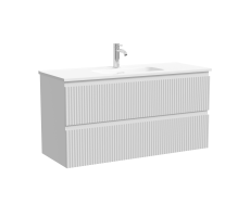 Тумба подвесная SANCOS Snob R 995х390х500, c двумя ящиками оснащенными доводчиками, Bianco, арт.SNR100/39W 