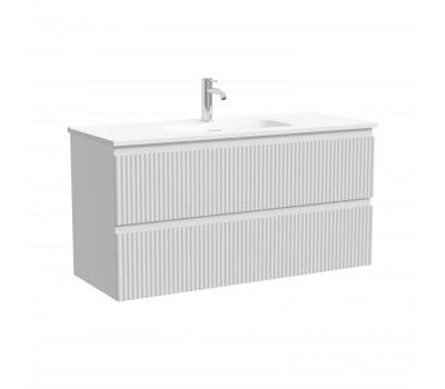 Тумба подвесная SANCOS Snob R 995х390х500, c двумя ящиками оснащенными доводчиками, Bianco, арт.SNR100/39W Тумба подвесная SANCOS Snob R 995х390х500, c двумя ящиками оснащенными доводчиками, Bianco, арт.SNR100/39W