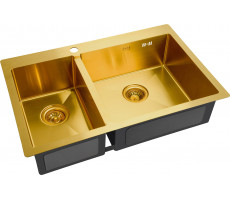 Мойка кухонная ZORG Inox PVD SZR-78-2-51-R BRONZE бронза 