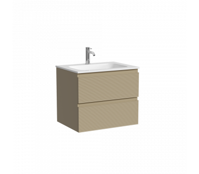 Тумба подвесная SANCOS Folk 590х445х500, c двумя ящиками оснащенными доводчиками, Капучино, арт.FL60CP 