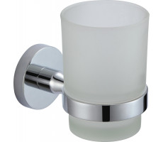 Стакан стеклянный с настенным держателем Savol 87 S-008758 хром 