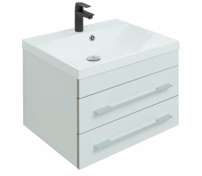 Тумба с раковиной Aquanet Верона белый матовый 