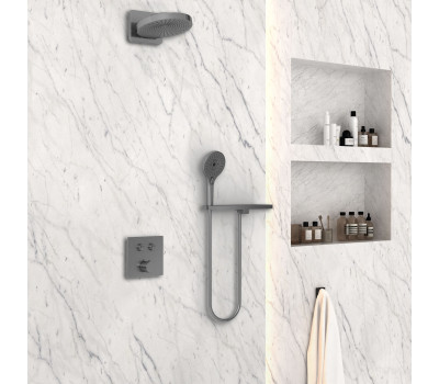 Душевой комплект Vincea VSFW-4I211RGM встраиваемый, двухрежимный, вороненая сталь Душевой комплект Vincea VSFW-4I211RGM встраиваемый, двухрежимный, вороненая сталь