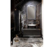 Тумба Armadi Art Canale 100 черная + Хром 843-100-BCR 