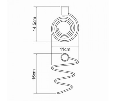 Держатель фена WasserKRAFT  1080PB черный матовый 
