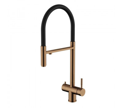 Смеситель для кухни с подключением фильтра Knotlor SS-16/RB, бронза