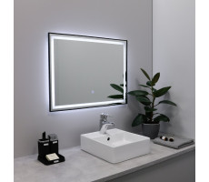 Зеркало FIXSEN с подсветкой LED прямоугольное 120х80 см черное FX-2120B 