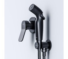 Смеситель, монтируемый в стену с гигиеническим душем AM.PM X-Joy F40H85A22 Черный Смеситель, монтируемый в стену с гигиеническим душем AM.PM X-Joy F40H85A22 Черный