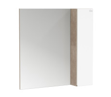 Шкаф-зеркало Onika Алеста 80 белый/камень светлый, правый 208095 