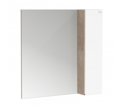 Шкаф-зеркало Onika Алеста 80 белый/камень светлый, правый 208095 Шкаф-зеркало Onika Алеста 80 белый/камень светлый, правый 208095