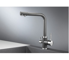 Смеситель для кухни GRANULA 2015, ГРАФИТ (ЧЁРНО-СЕРЫЙ) 