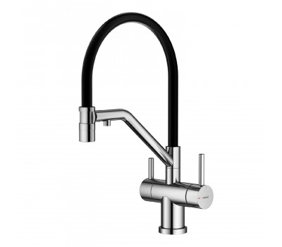 Смеситель Splenka для кухни со съемным гибким изливом, с магнитным фиксатором излива, с подключением фильтра питьевой воды S70.62.05 сатин Смеситель Splenka для кухни со съемным гибким изливом, с магнитным фиксатором излива, с подключением фильтра питьевой воды S70.62.05 сатин