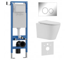 Комплект 3в1 IBERICA BLANCA инсталляция SILENCIO MINI, унитаз BURGOS ALTO белый, кнопка смыва ESTI-O хром глянцевый (IB.001M.BRA.234.823) Комплект 3в1 IBERICA BLANCA инсталляция SILENCIO MINI, унитаз BURGOS ALTO белый, кнопка смыва ESTI-O хром глянцевый (IB.001M.BRA.234.823)