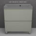 Тумба напольная Style Line Манхэттен 80 ЭМАЛЬ под ASTI 80 2 ящика PLUS олива ЛС-00002373 