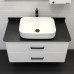 Тумба-умывальник Comforty Амстердам 95 белая с черной матовой столешницей с раковиной Comforty T-Y9378 00-00005494 
