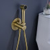 Гигиенический душ со смесителем Rose R235G, золотой сатин