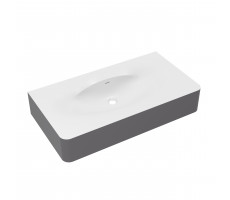 Раковина Vincea Каприз (Caprise) Corian, цвет белый матовый + серый матовый VCB-4CA100MWG Раковина Vincea Каприз (Caprise) Corian, цвет белый матовый + серый матовый VCB-4CA100MWG