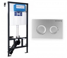 Инсталляция BETTOSERB Sava Fix Slim в комплекте клавиша смыва хром глянец (SET40006469) 