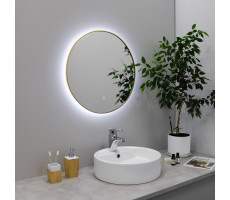 Зеркало FIXSEN с подсветкой LED круглое 80х80 см золото-сатин FX-1080G Зеркало FIXSEN с подсветкой LED круглое 80х80 см золото-сатин FX-1080G